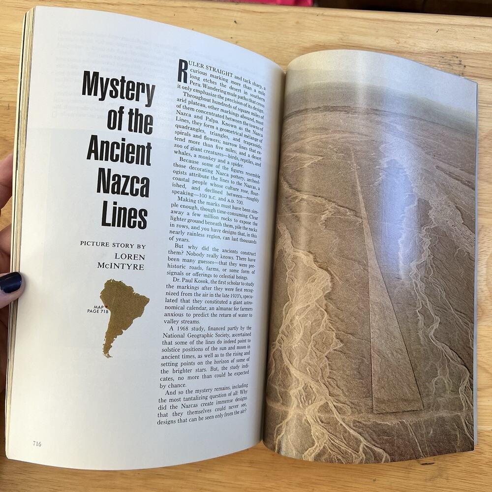 Vintage National Geographic May 1975 Adirondacks Rhodesia Baboons Nazca Lines - Picture 9 of 11